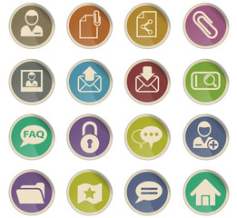 Fototapeta premium forum interface icon set