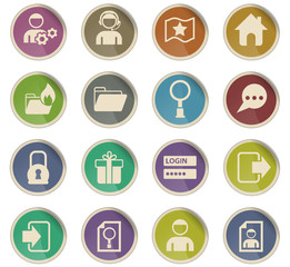 forum interface icon set