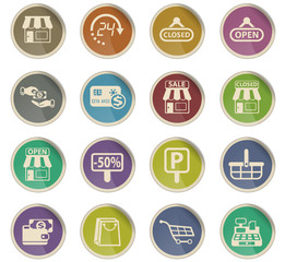 shop icon set