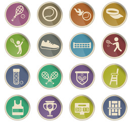 tennis icon set