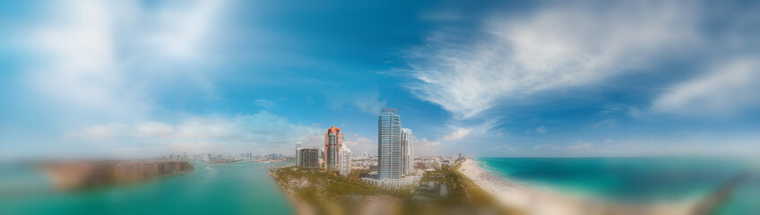 Fototapeta premium Aerial view of South Beach, Miami