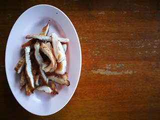beef grilled with cucumber and lettuce in favorite of Thailand beach foods