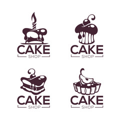 bakery, pastry, confectionery, cake, dessert, sweets shop, vector collection of logo, labels and emblems templates - 200867084