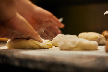 Kneading Dough For Pizza
