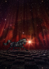 Black Unicorn on the Stage © AnnaPa