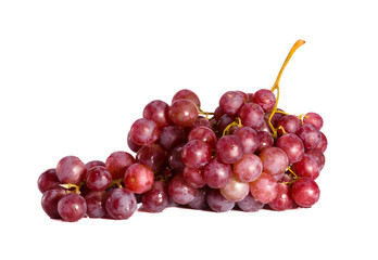 a bunch of grapes isolated on a white background