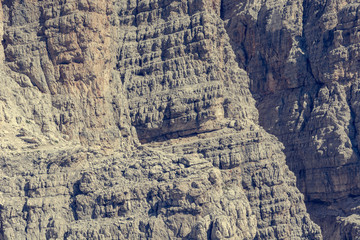 Via ferrata route carved into rock.