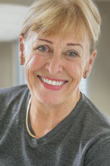 Portrait of attractive and serene mature woman