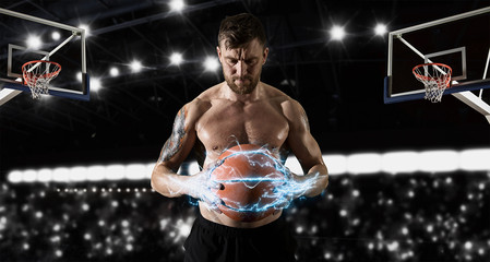 Basketball player in action