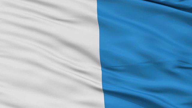 Arlon closeup flag, city of Belgium, realistic animation seamless loop - 10 seconds long