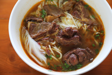 Beef Chinese noodle soup