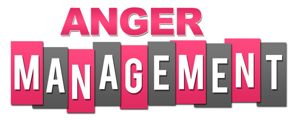 Fototapeta na wymiar Anger Management Professional Pink Grey 