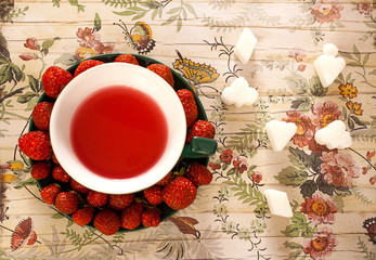 Strawberry and fruit tea