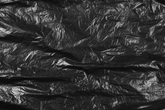 Black plastic bag texture and background