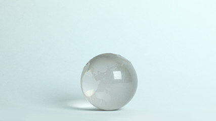 small glass globe.isolated on a white background.