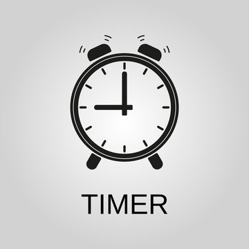 Timer icon. Timer symbol. Flat design. Stock - Vector illustration