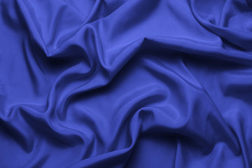 Smooth Silk Fabric or Blue Statin with Waves, Can be used as background or wallpaper