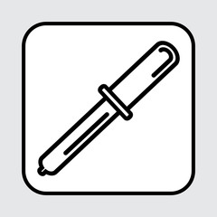 Pipette icon. Outline design. Vector illustration