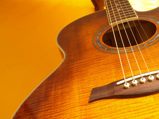 Obraz premium Gold guitar