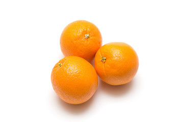 Orange on white background