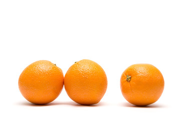 Orange on white background
