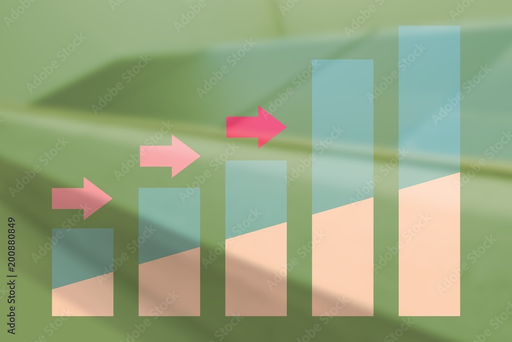 Poster composite image of business graph and chart