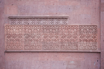 pattern as an architectural decoration the bas-relief in an ancient Armenian Church