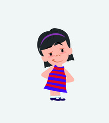 White girl smiling peacefully.