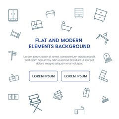 buildings, furniture outline vector icons and elements background concept on white background...Multipurpose use on websites, presentations, brochures and more