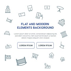 buildings, furniture outline vector icons and elements background concept on white background...Multipurpose use on websites, presentations, brochures and more