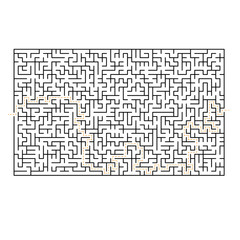 Big difficult maze labyrinth game isolated on white background