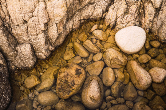 Big stones in the water