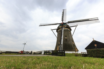 A typical Dutch windmill, Leidschendam near Den Haag, the Netherlands - 200886448