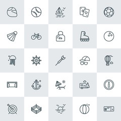 Modern Simple Set of sports, travel Vector outline Icons. ..Contains such Icons as  league,  nautical,  arrow,  competition,  old, baseball and more on white background. Fully Editable. Pixel Perfect.