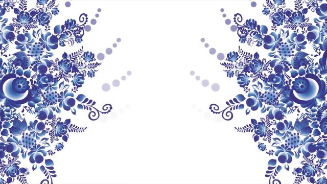 Abstract animation with hand drawn geometric kaleidoscope pattern