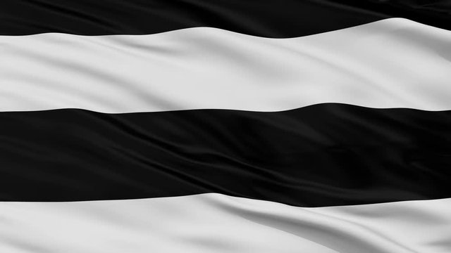 Halen closeup flag, city of Belgium, realistic animation seamless loop - 10 seconds long