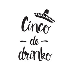 Cinco De Mayo Hand Drawn Lettering Calligraphy