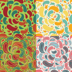 Fototapeta na wymiar abstract seamless pattern . Set of four illustrations