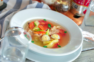 chicken soup with vegetables