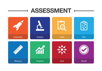 Assesment Infographic Icon Set