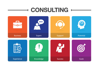 Consulting Infographic Icon Set