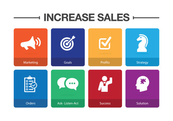 Increase Sales Infographic Icon Set