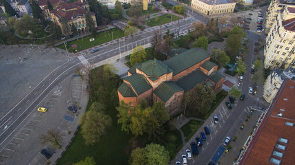 Aerial view of St. Sofia church, Sofia, Bulgaria