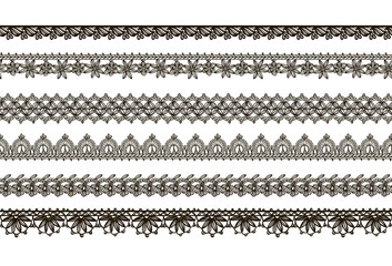 Knitted openwork lace mesh. Seamless vector pattern.