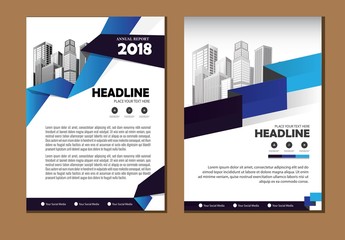 Business abstract vector template. Brochure design, cover modern layout, annual report, poster, flyer in A4 with colorful triangles, geometric shapes for tech, science, market with light background