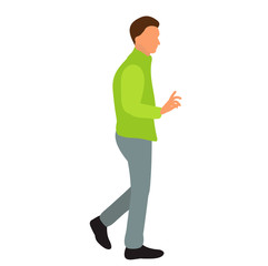 silhouette in color clothes guy