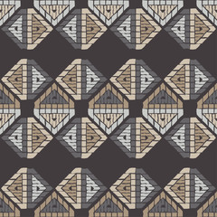 Fototapeta premium Ethnic boho seamless pattern. Traditional ornament. Geometric background. Tribal pattern. Folk motif. Textile rapport.