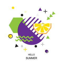 Trendy style geometric pattern with orange, vector illustration