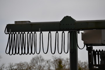 Electrical cable on a rowlock