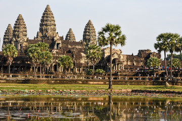 Naklejka premium Angkor Wat temple at Siem Reap, Cambodia.
